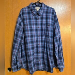 Duluth Trading Co Blue and Red Plaid Shirt